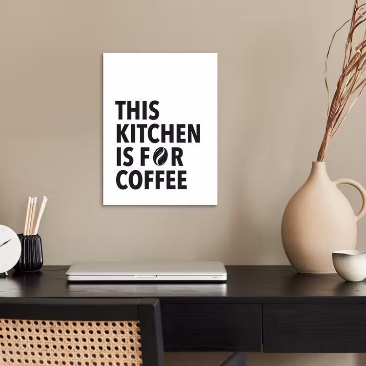 Quotes - Koffie - Bonen - Modern poster papier klein -sfeer1