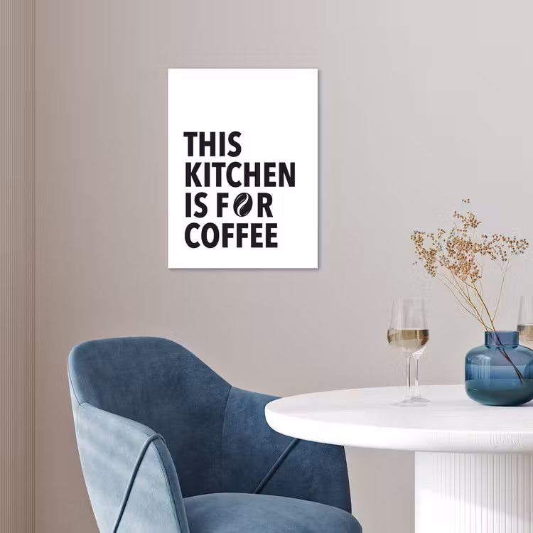Quotes - Koffie - Bonen - Modern poster papier klein -sfeer3