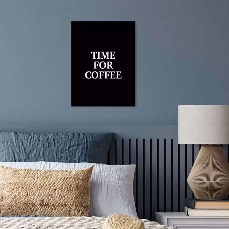 Quotes - Letters - Koffie - Zwart poster papier klein -sfeer2