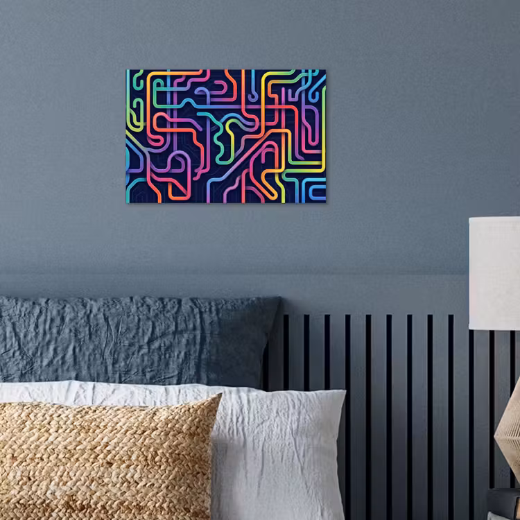 Retro - Abstract - Neon poster papier klein -sfeer2