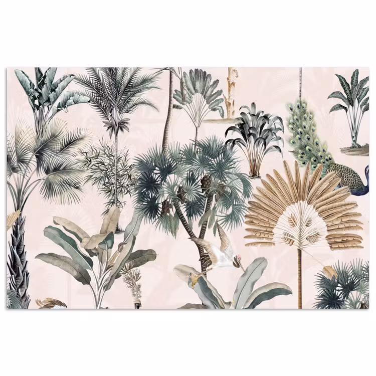 Retro - Jungle - Natuur - Dieren poster papier klein -3d