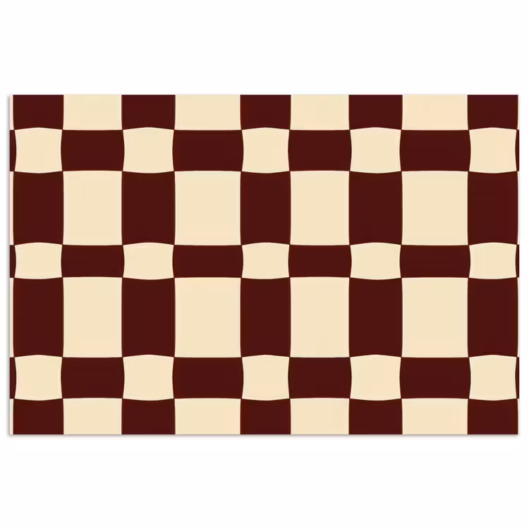 Retro - Patroon - Bruin poster papier klein 62 -3d
