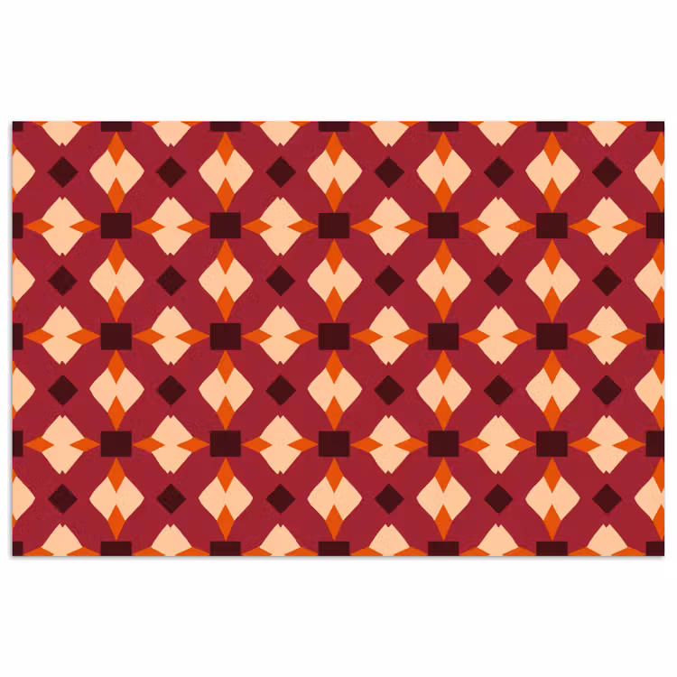 Retro - Patroon - Kleurrijk poster papier klein 62 -3d