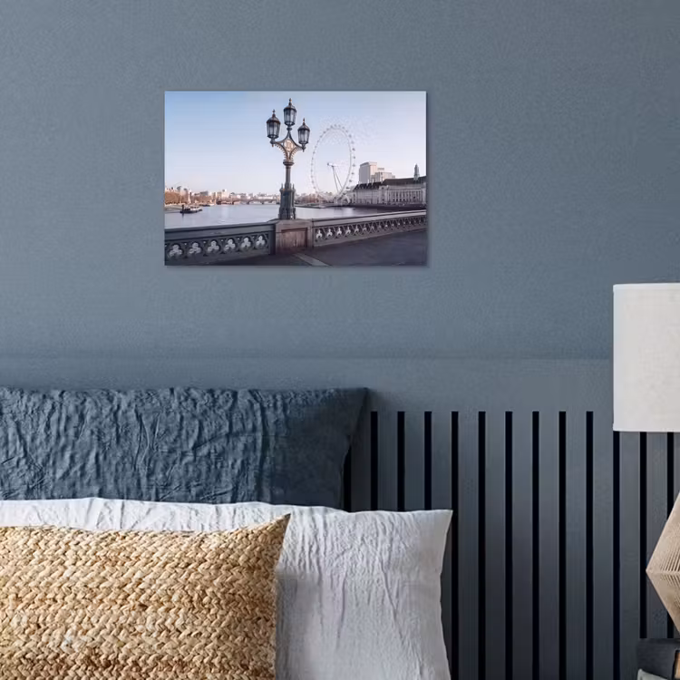 Reuzenrad - Londen - Stad - Architectuur - Brug poster papier klein -sfeer2