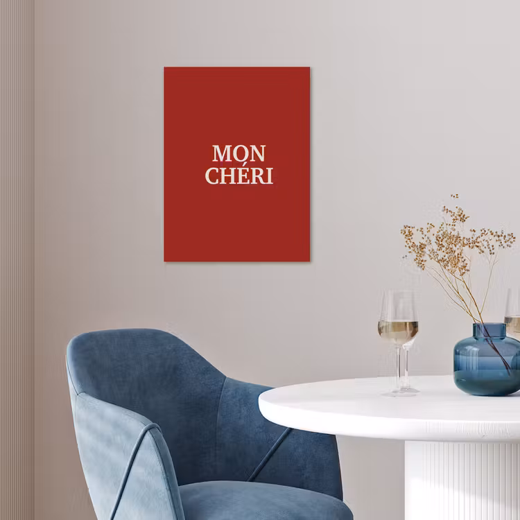 Rood - Frans - Quotes poster papier klein -sfeer3