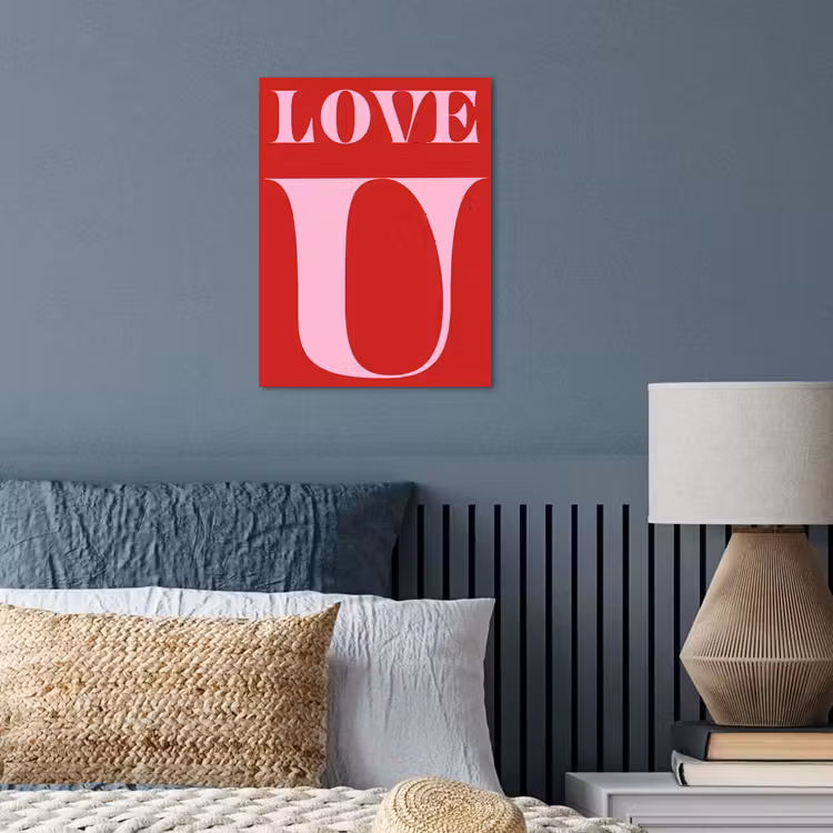 Rood - Love - Valentijn - Roze poster papier klein -sfeer2