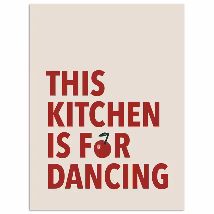 Rood - Quote - Kersen poster papier klein -3d