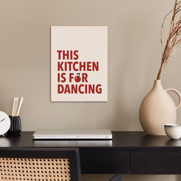 Rood - Quote - Kersen poster papier klein -sfeer1