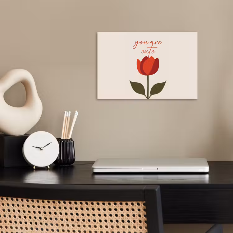 Roos - Rood - Bloem - Valentijn poster papier klein -sfeer1