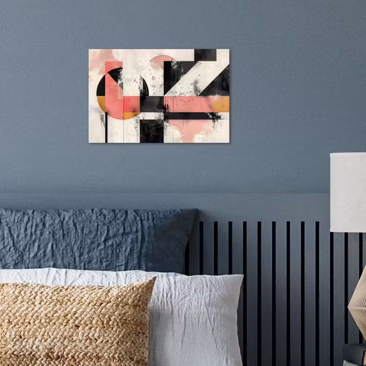 Roze - Abstract - Aesthetic - Modern - Vormen poster papier klein -sfeer2
