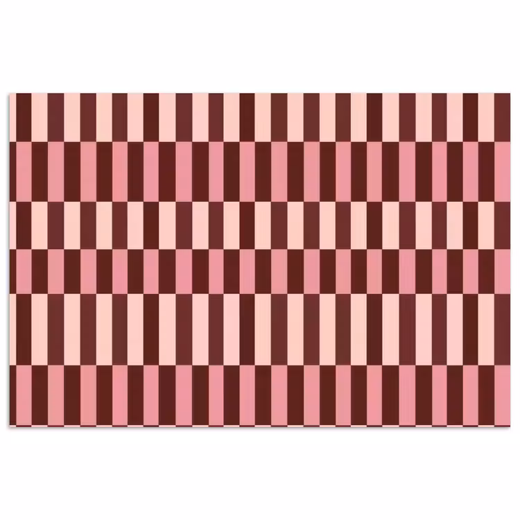 Roze - Rood - Blokjes poster papier klein 62 -3d