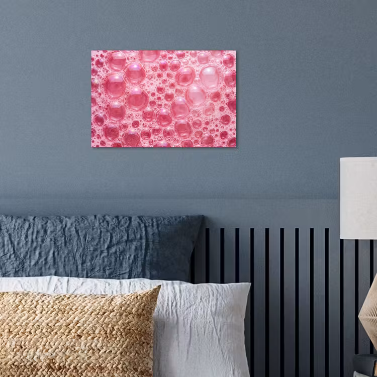 Roze - Schuim - Bubbels poster papier klein -sfeer2