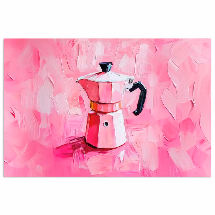 Roze - Verf - Coffee poster papier klein -3d