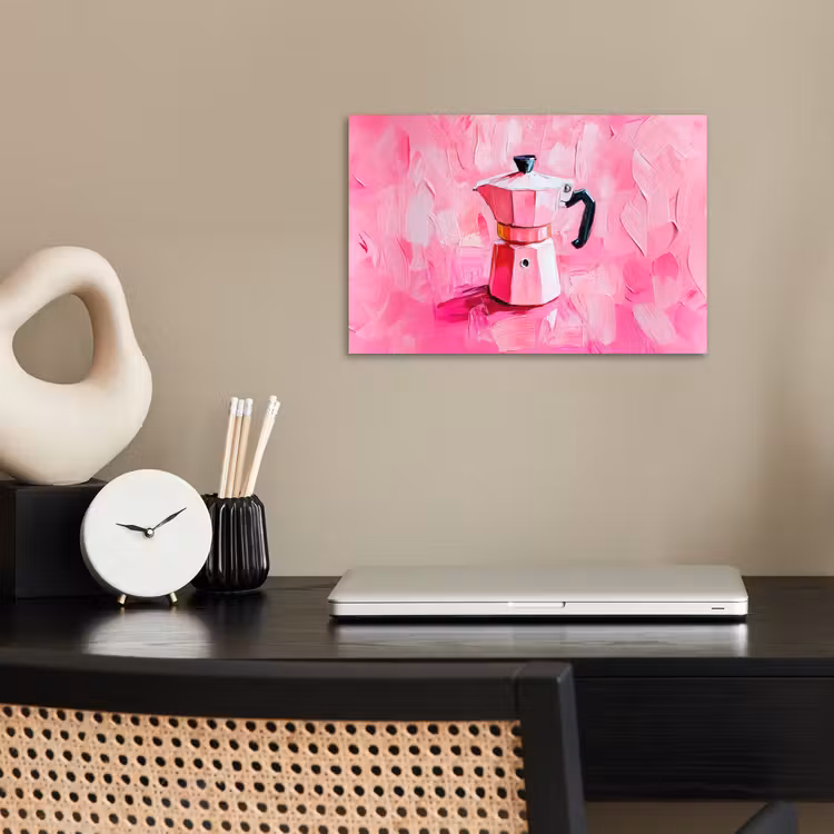 Roze - Verf - Coffee poster papier klein -sfeer1