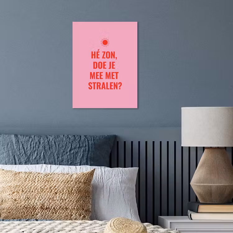 Roze - Zon - Quote poster papier klein -sfeer2