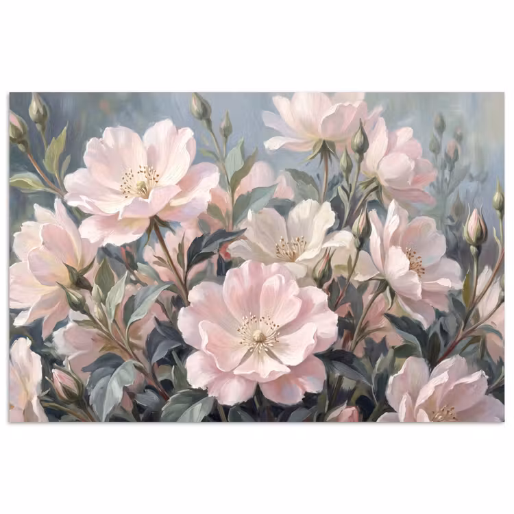 Rozen - Illustratie - Roze poster papier klein -3d