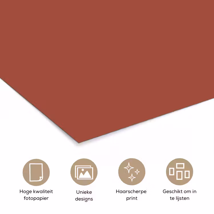Rustic - Terracotta - Oranje poster papier klein 62 -closeup_NL