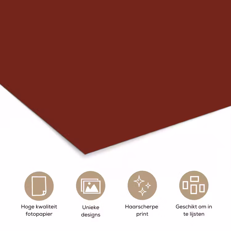 Rustic - Terracotta - Rood poster papier klein 62 -closeup_NL