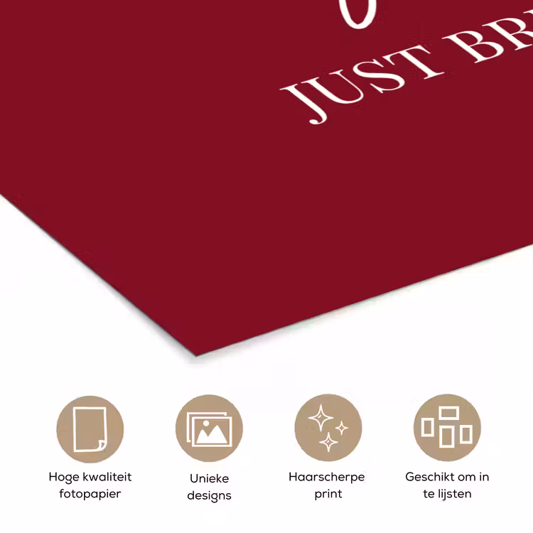 Santa - Wine - Rood - Kerst - Kerstman poster papier klein -closeup_NL