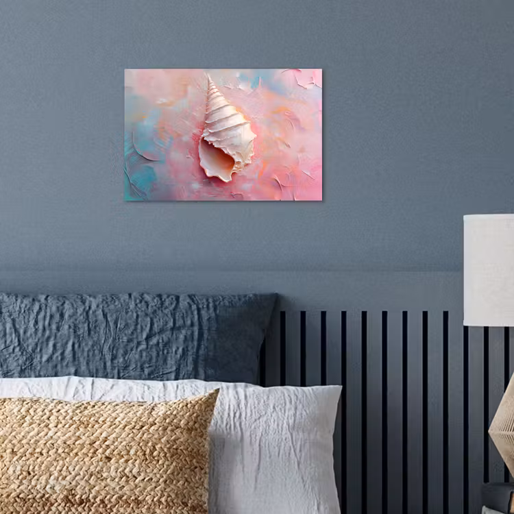 Schelp - Pastel - Pink poster papier klein -sfeer2