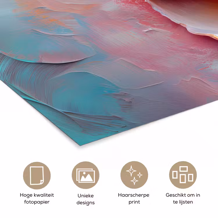 Schelp - Pastel - Pink poster papier klein -closeup_NL
