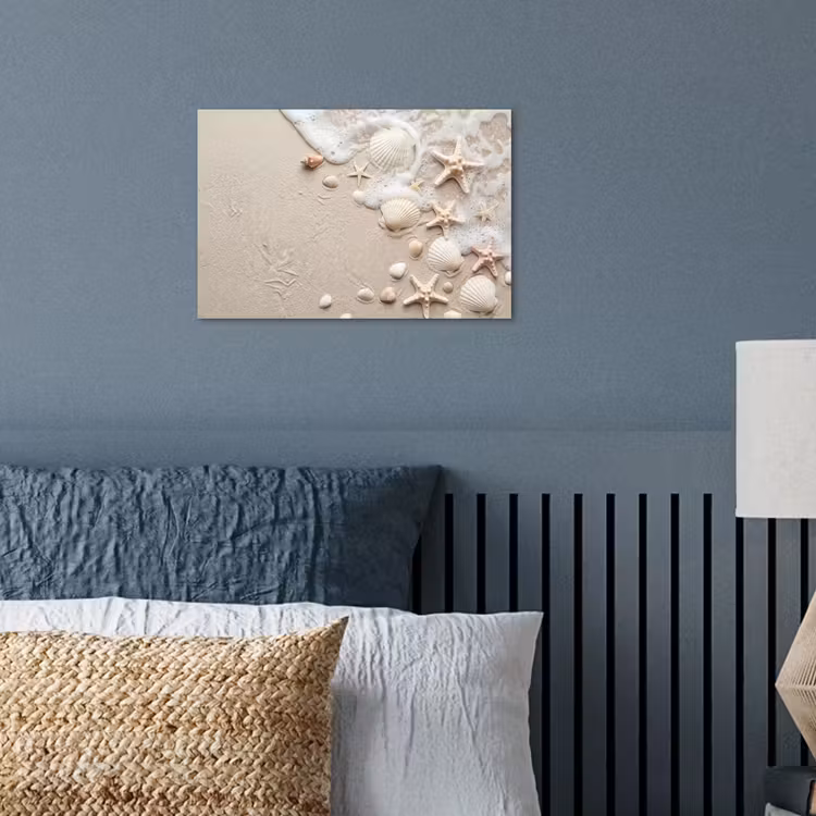 Schelpen - Zeesterren - Strand poster papier klein -sfeer2