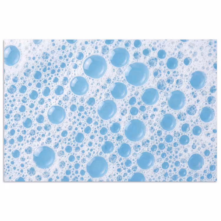 Schuim - Bubbels - Blauw poster papier klein -3d