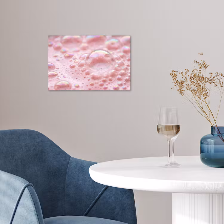 Schuim - Structuur - Roze poster papier klein -sfeer3