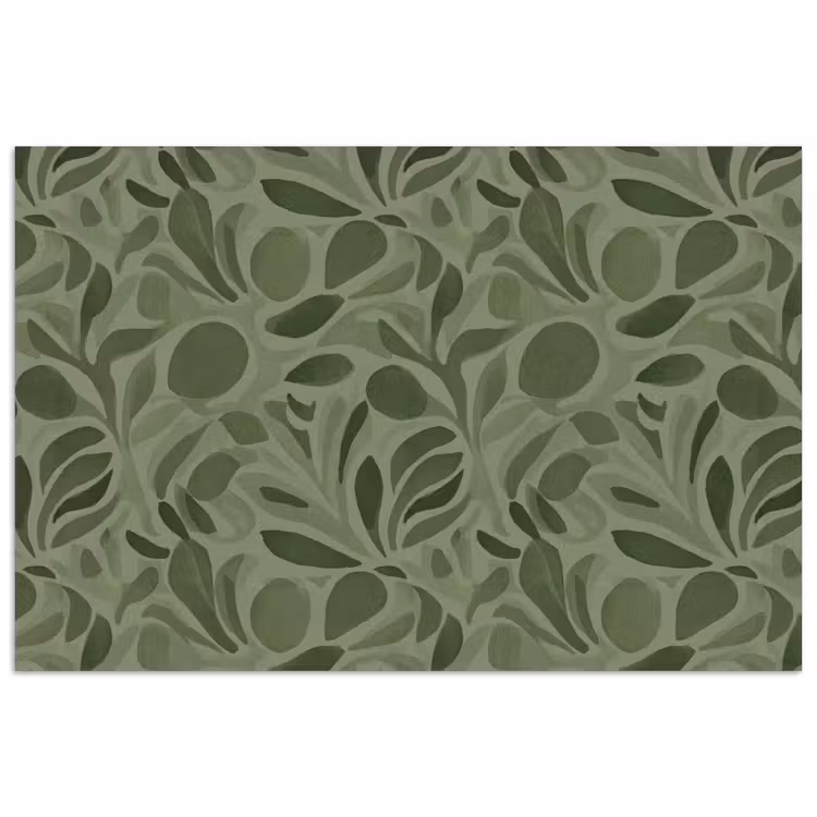 Sereen - Bladeren - Groen poster papier klein 62 -3d