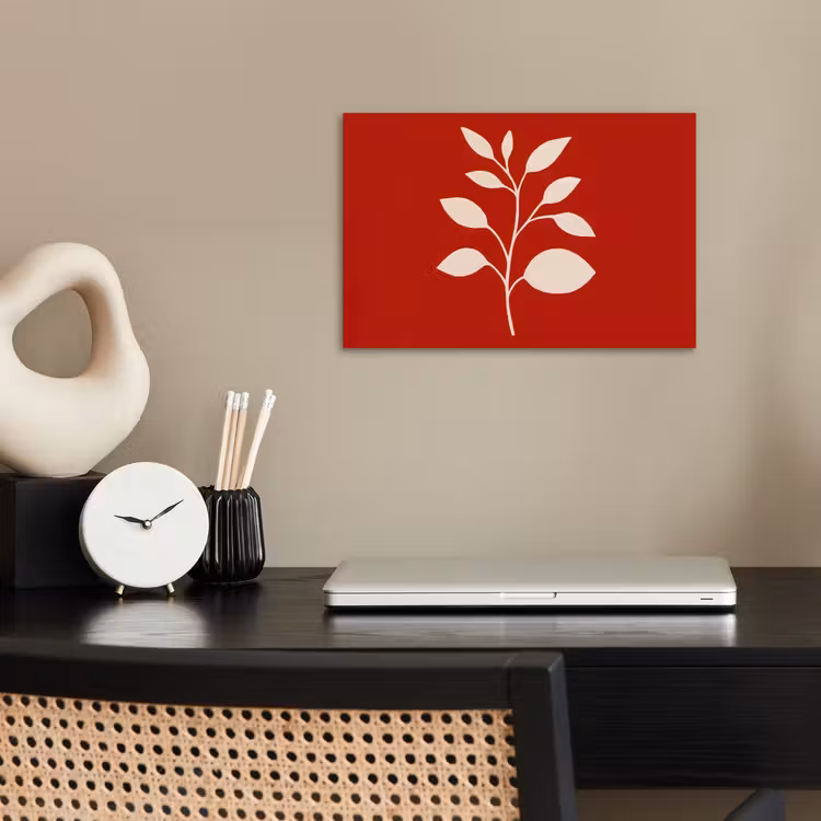 Silhouet - Bladeren - Tak poster papier klein -sfeer1
