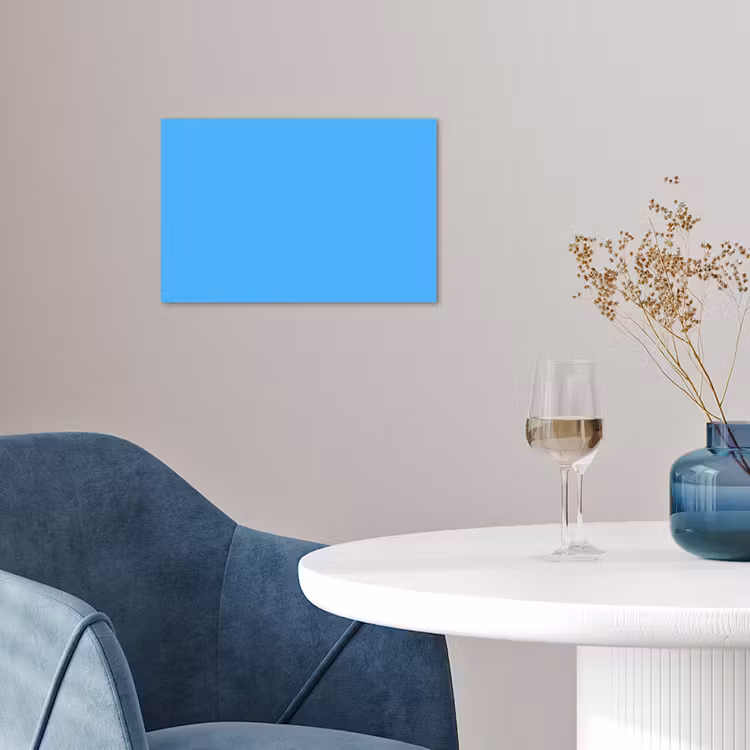 Sky - Blue - Blauw poster papier klein 62 -sfeer3