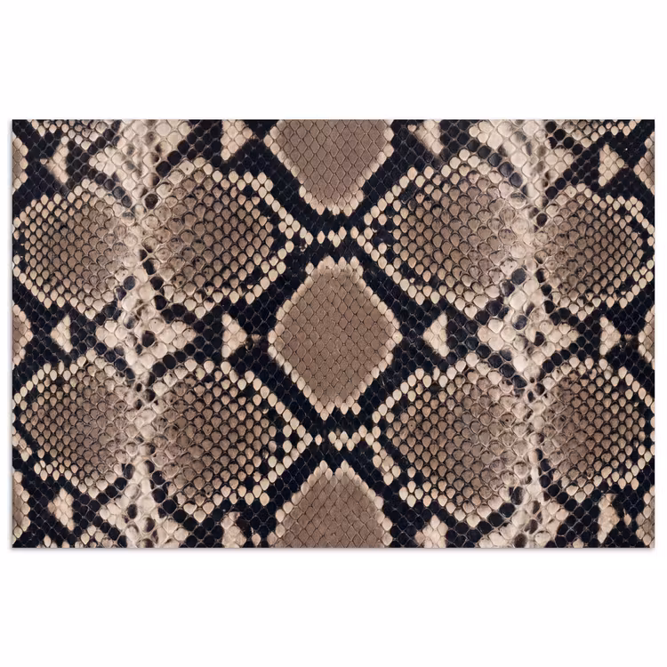 Slangenprint - Python - Bruin poster papier klein -3d