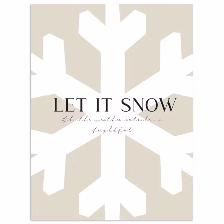 Sneeuw - Japandi - Winter - Decoratie poster papier klein -3d