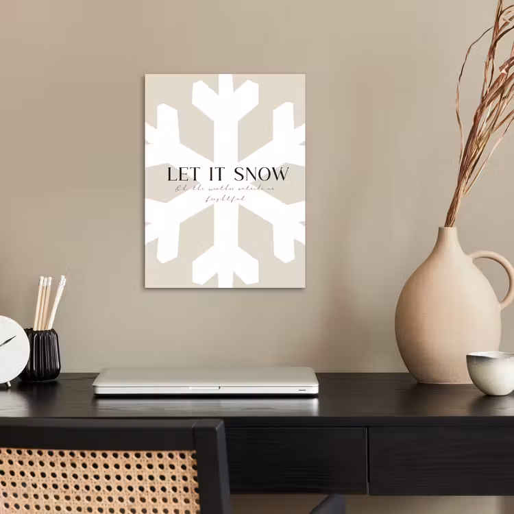 Sneeuw - Japandi - Winter - Decoratie poster papier klein -sfeer1