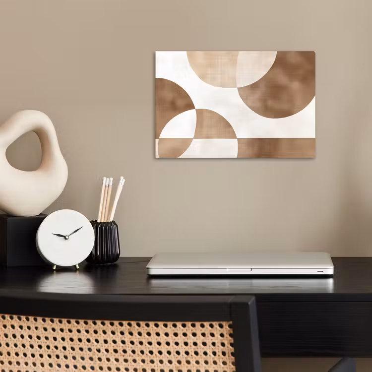 Snijdende cirkels - Overlappende vlakken poster papier klein -sfeer1