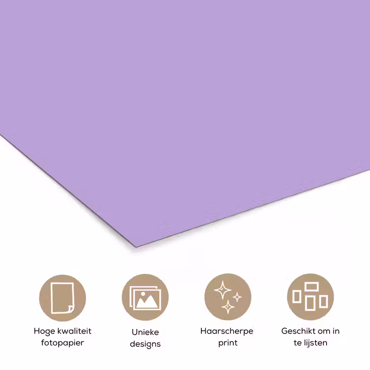 Soft - Lavender - Paars poster papier klein 62 -closeup_NL