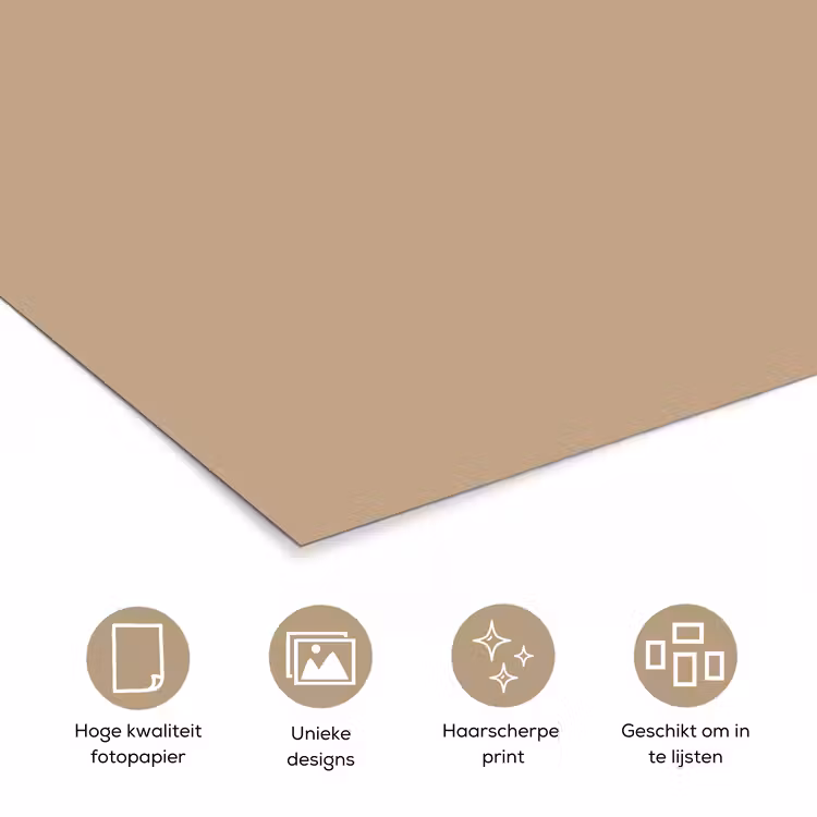 Soft - Taupe - Bruin poster papier klein 62 -closeup_NL