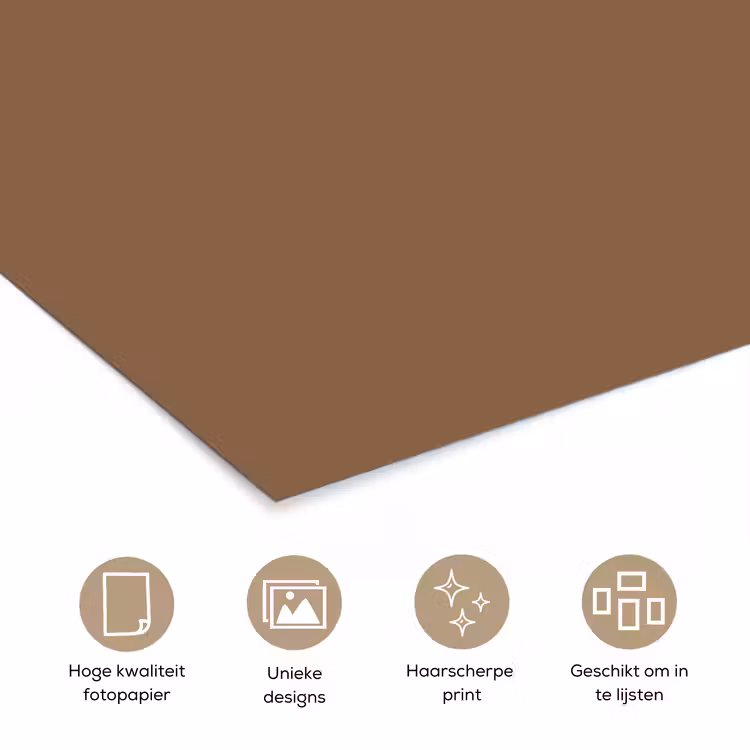 Soft - Walnut - Bruin poster papier klein 62 -closeup_NL