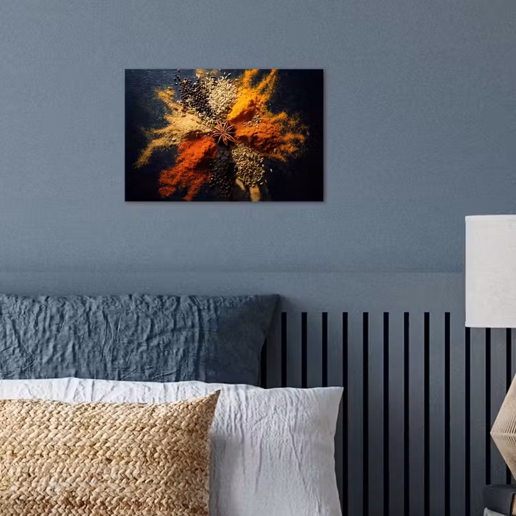 Specerijen - Explosie - Oranje poster papier klein -sfeer2