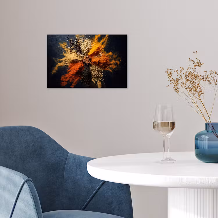 Specerijen - Explosie - Oranje poster papier klein -sfeer3