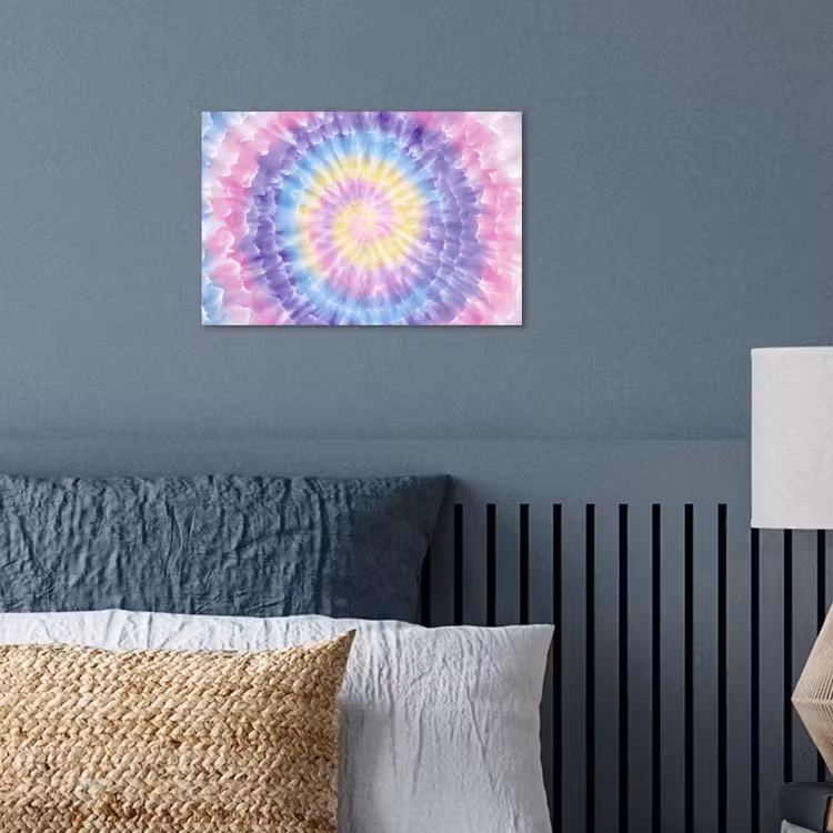 Spiraal - Tie dye - Pasteltinten poster papier klein -sfeer2