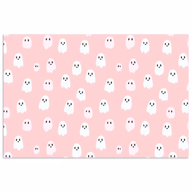Spookjes - Patroon - Roze poster papier klein 62 -3d