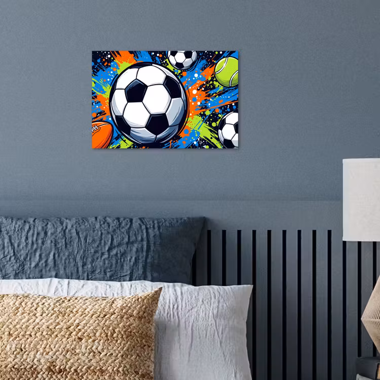 Sport - Ballen - Kleurrijk poster papier klein -sfeer2