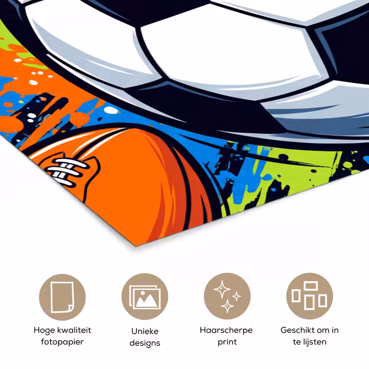 Sport - Ballen - Kleurrijk poster papier klein -closeup_NL