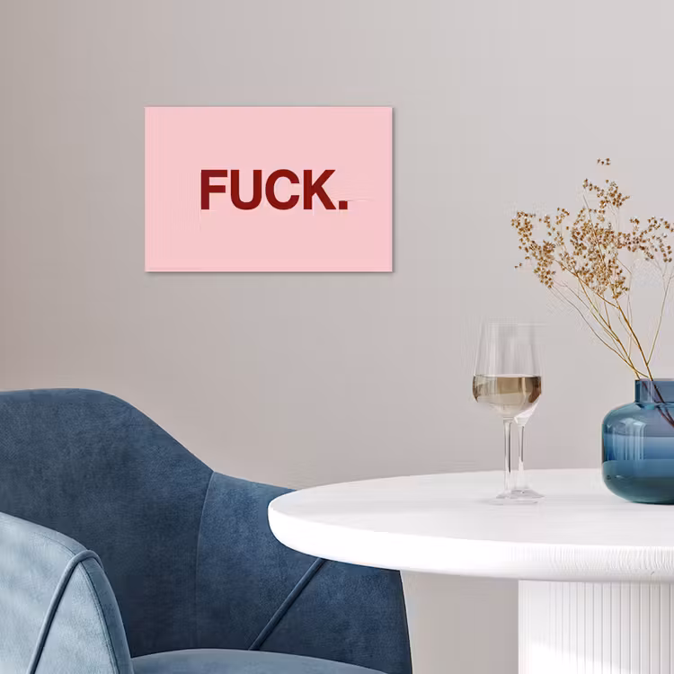 Statement - Krachtig - Roze poster papier klein -sfeer3