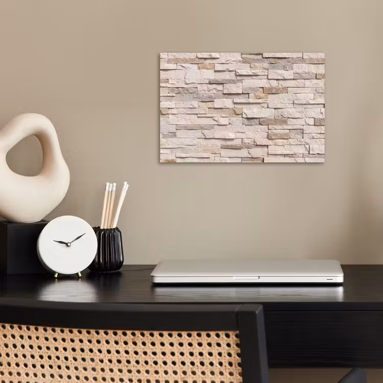 Steen - Muur - Textuur - Rustiek - Beige poster papier klein -sfeer1