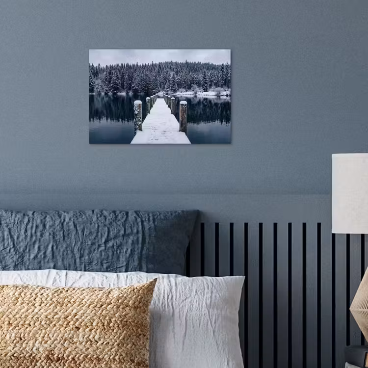 Steiger - Meer - Sneeuw - Bergen - Rustgevend poster papier klein -sfeer2