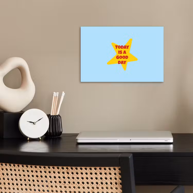 Ster - Today is a good day - Blauw poster papier klein -sfeer1
