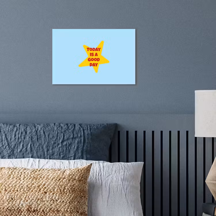 Ster - Today is a good day - Blauw poster papier klein -sfeer2
