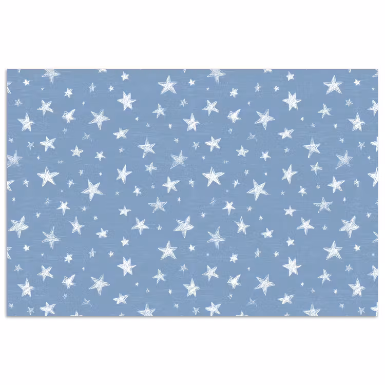 Sterretjes - Patroon - Blauw poster papier klein 62 -3d